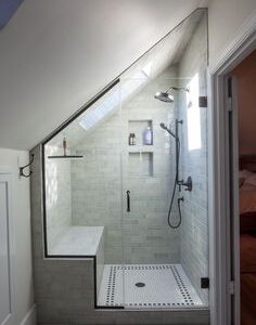 Eğik Tavanlı Banyo Çözümleri Eğik Duşakabin Çatı Duşakabin